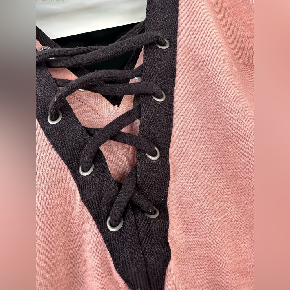 Mauve Tie up Bodysuit Size Small - Picture 2 of 5
